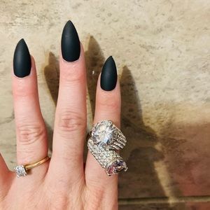 Sterling Silver Statement Ring Size 8